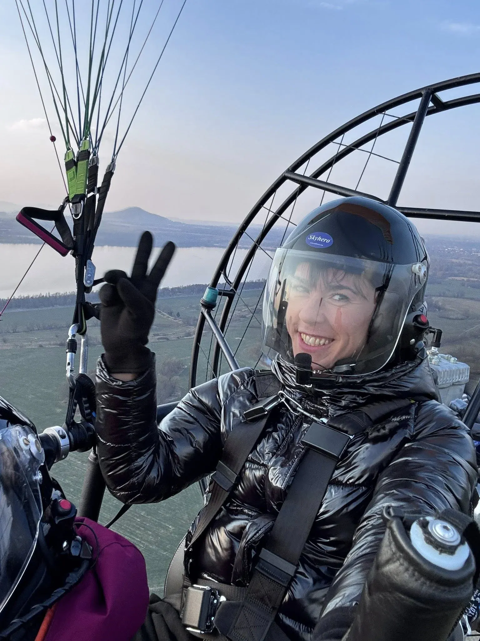 Widoki podczas lotu paralotnią