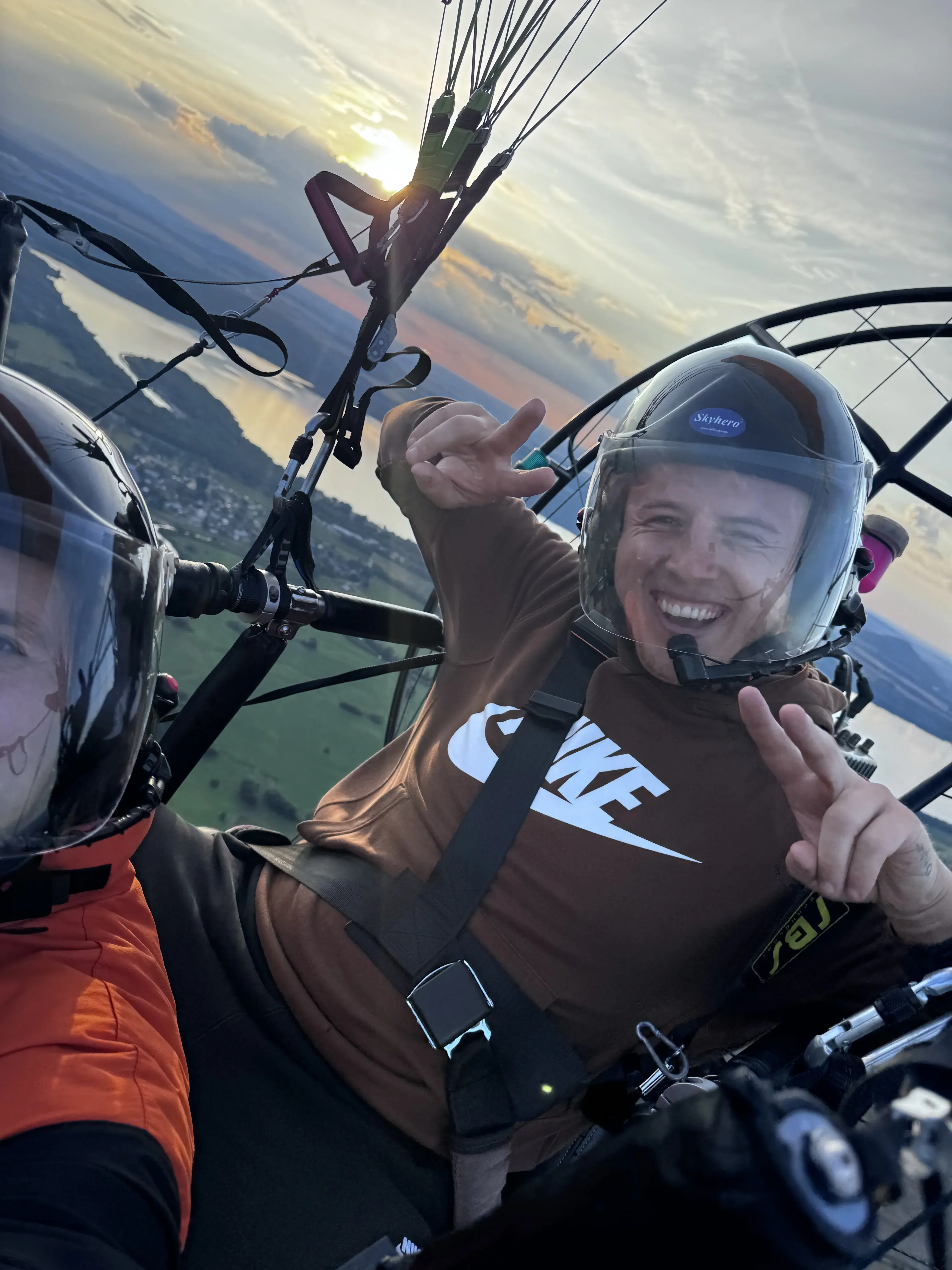 Lot tandemowy - widok z góry